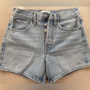 Agolde Light Blue Denim Women Shorts